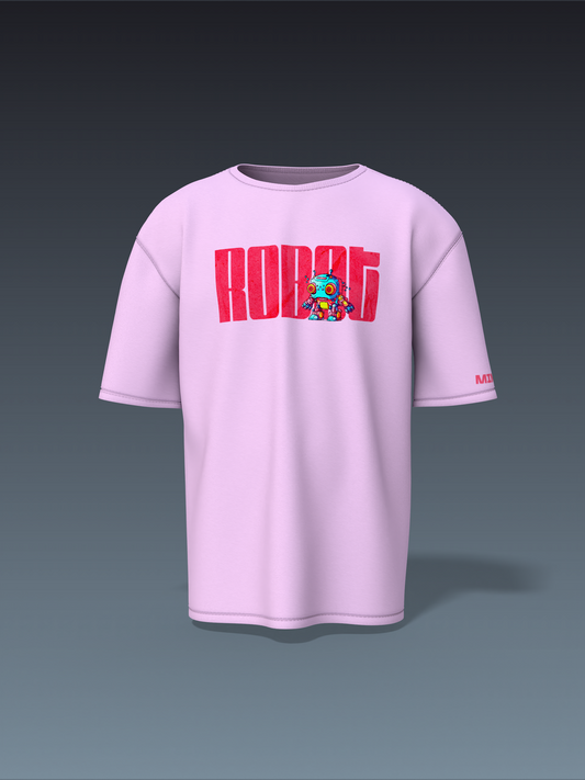 Mini Robot Lavender Unisex Oversized Special Edition T-Shirt