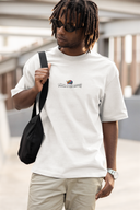 Mind Over Matter Half Sleeve White Oversized T-Shirt for Men by Hello Swanky