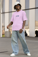 Let's Play Half Sleeve Lavender Oversized T-Shirt for Men by Hello Swanky