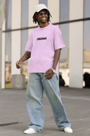 Created With a Purpose Half Sleeve Lavender Oversized T-Shirt for Men by Hello Swanky