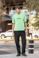 Old School Half Sleeve Saga Green Oversized T-Shirt for Men by Hello Swanky