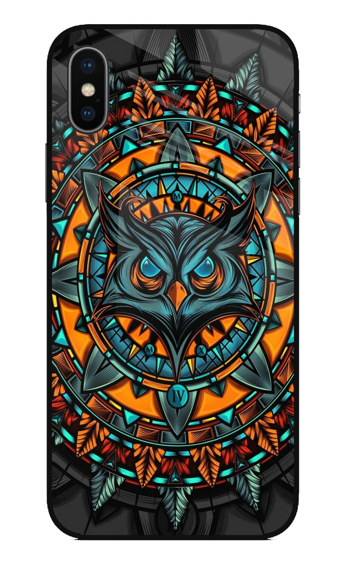 Angry Owl Art iPhone X Back Cover