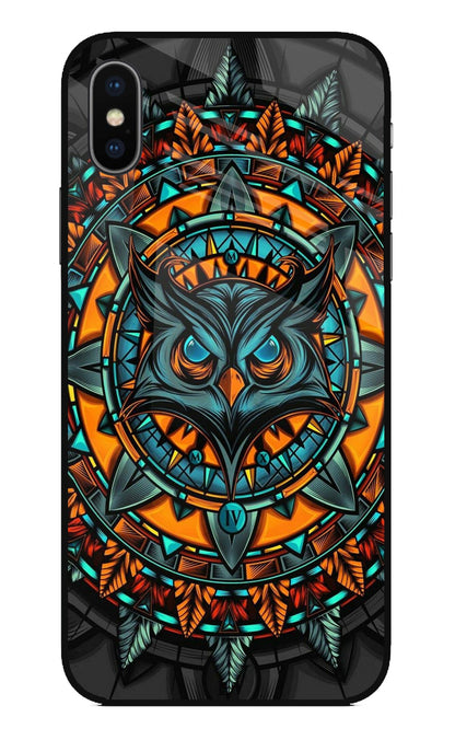 Angry Owl Art iPhone X Back Cover