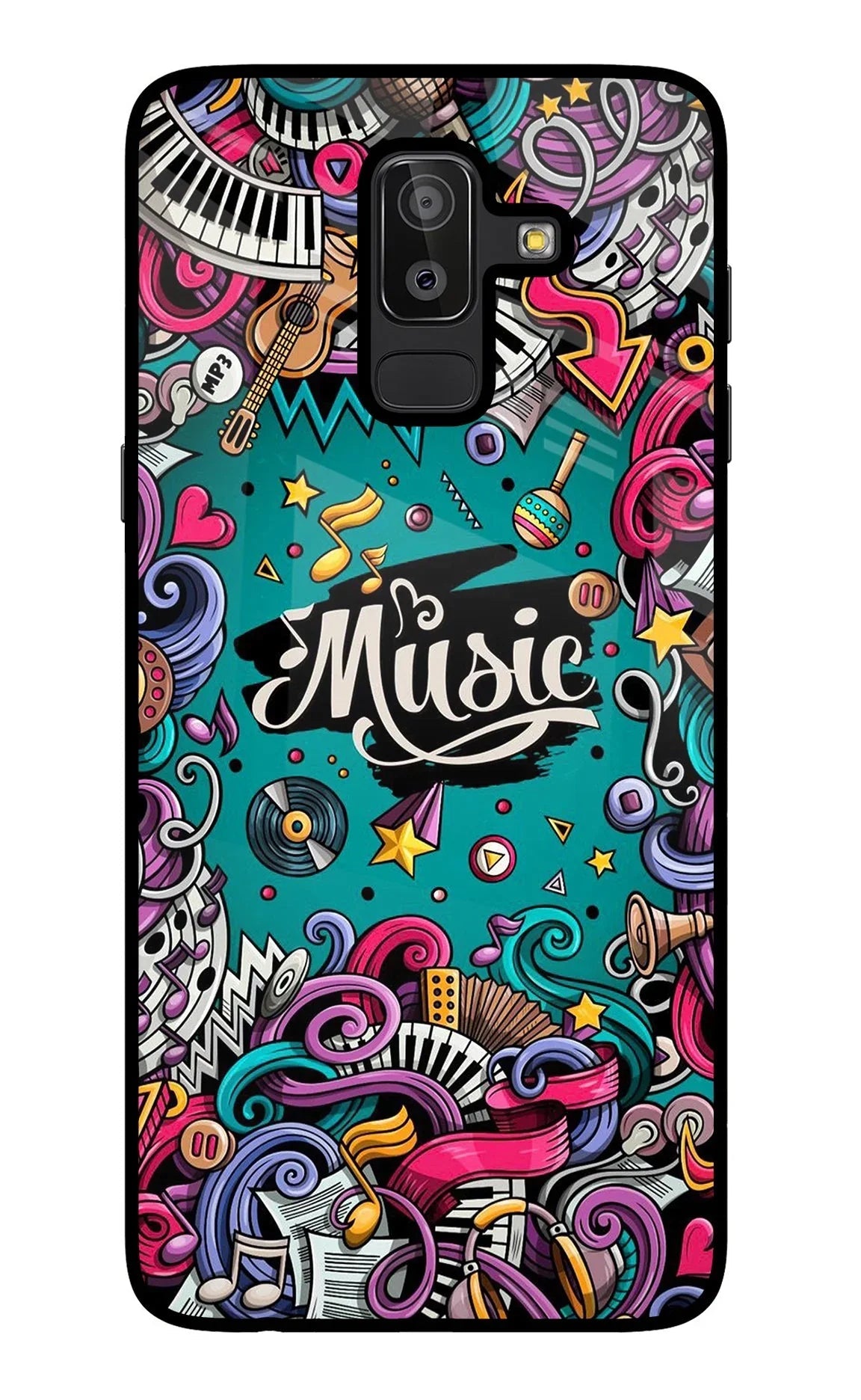 Music Graffiti Samsung J8 Back Cover