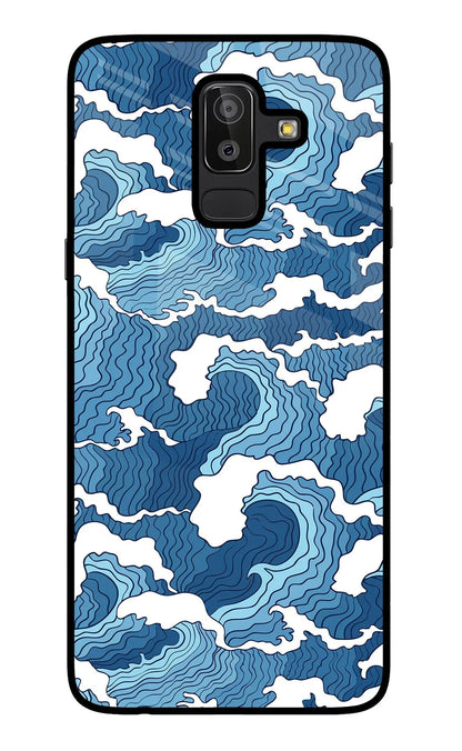 Blue Waves Samsung J8 Back Cover