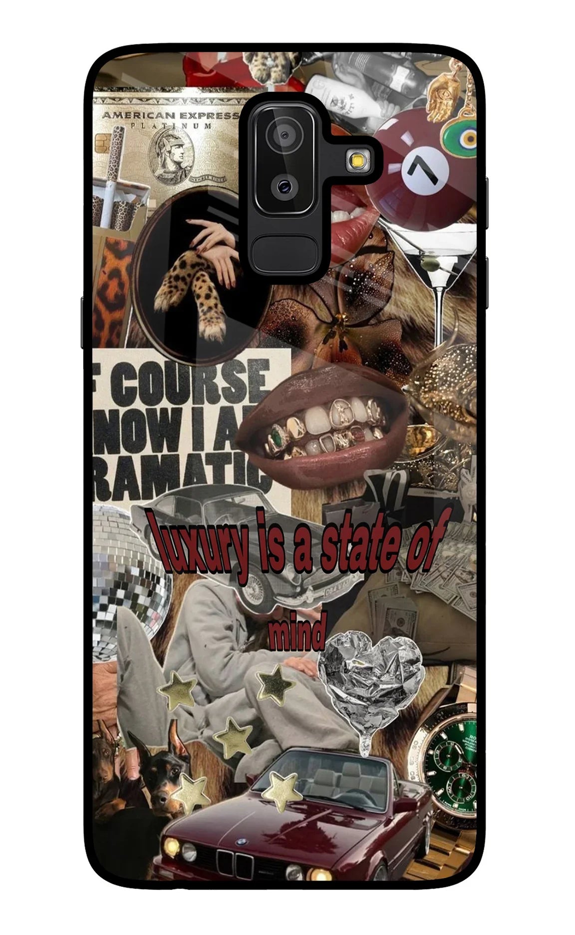 Luxury Samsung J8 Glass Case
