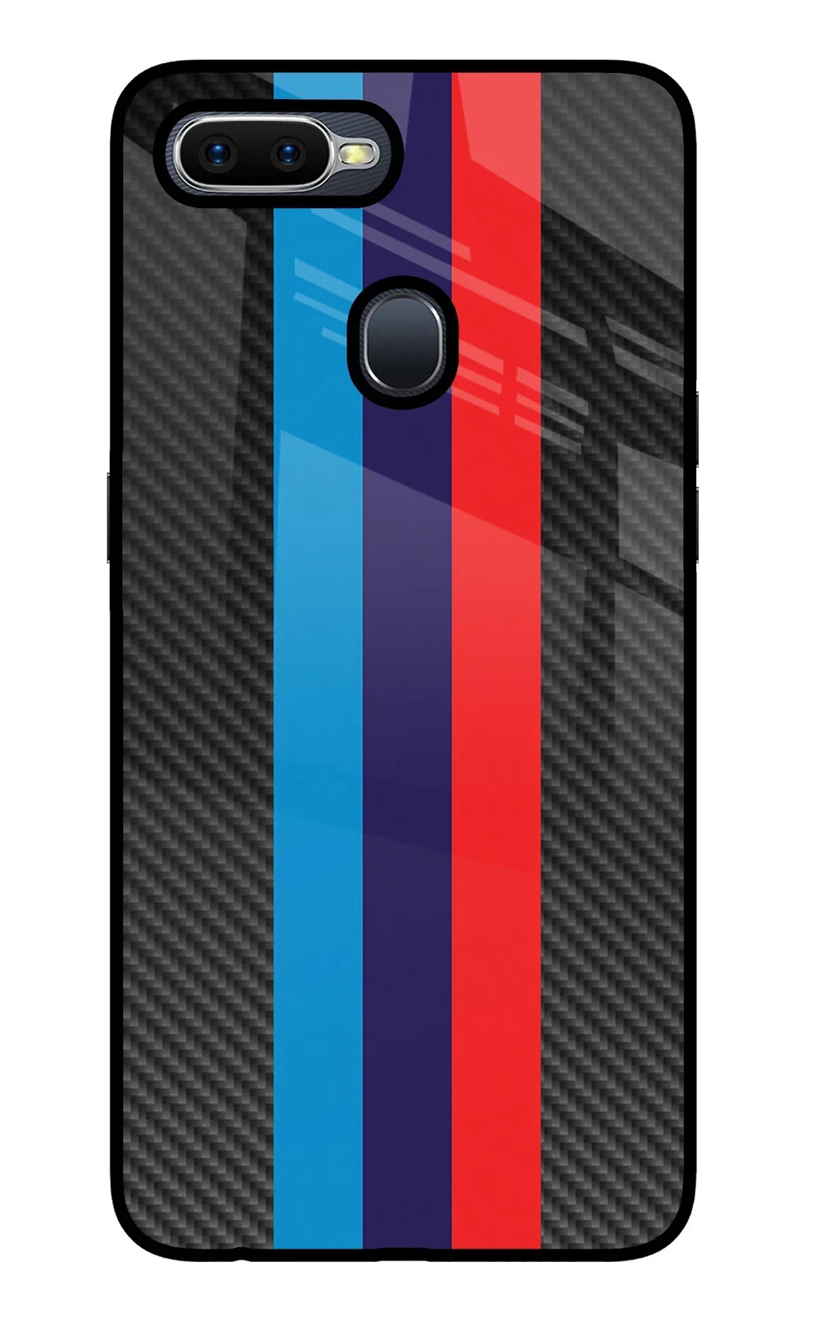 BMW Stripes Pattern Oppo F9/F9 Pro Glass Case