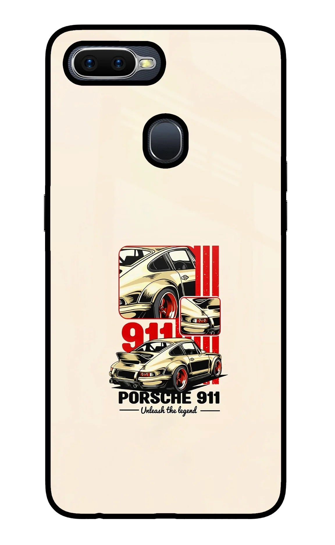 Classic Porsche 911 Oppo F9/F9 Pro Glass Case
