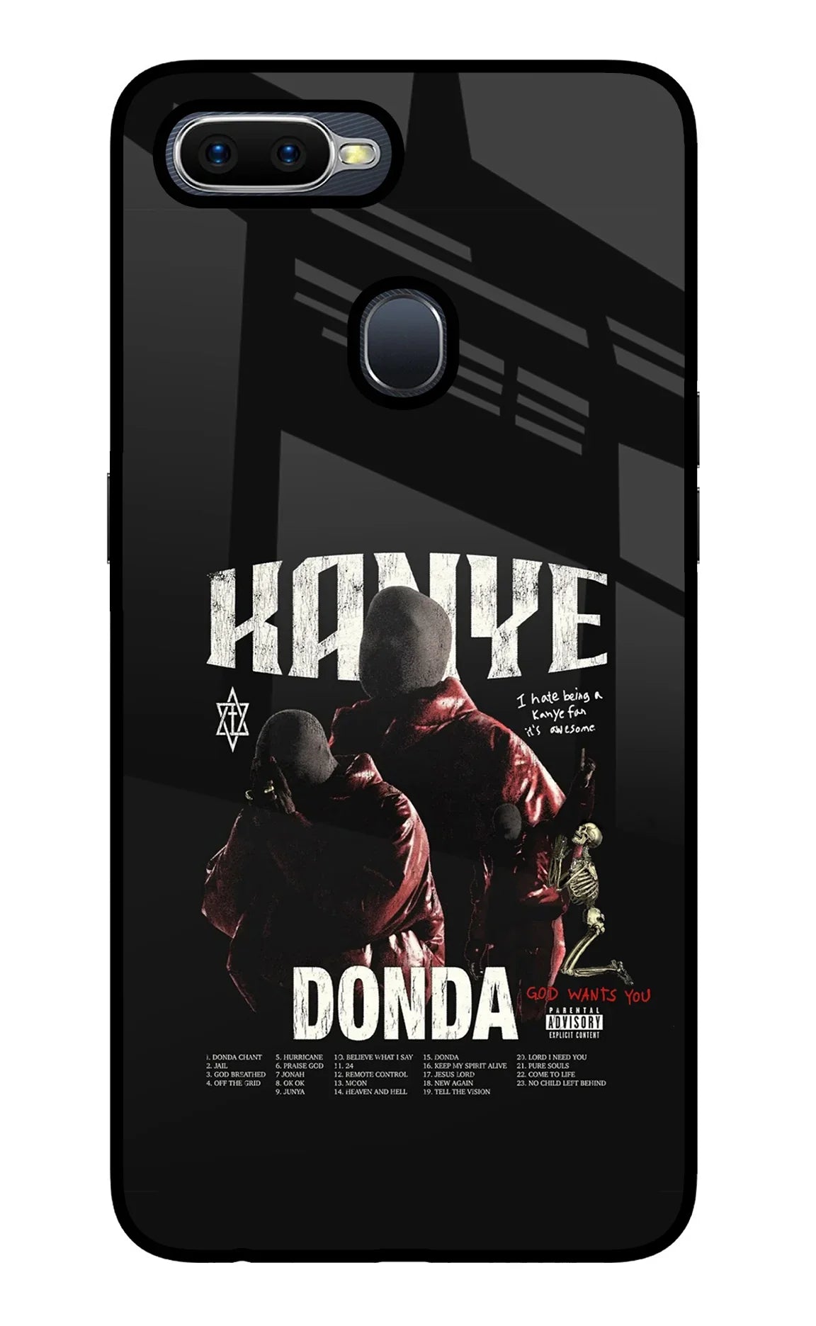 Donda Kanye West Oppo F9/F9 Pro Glass Case