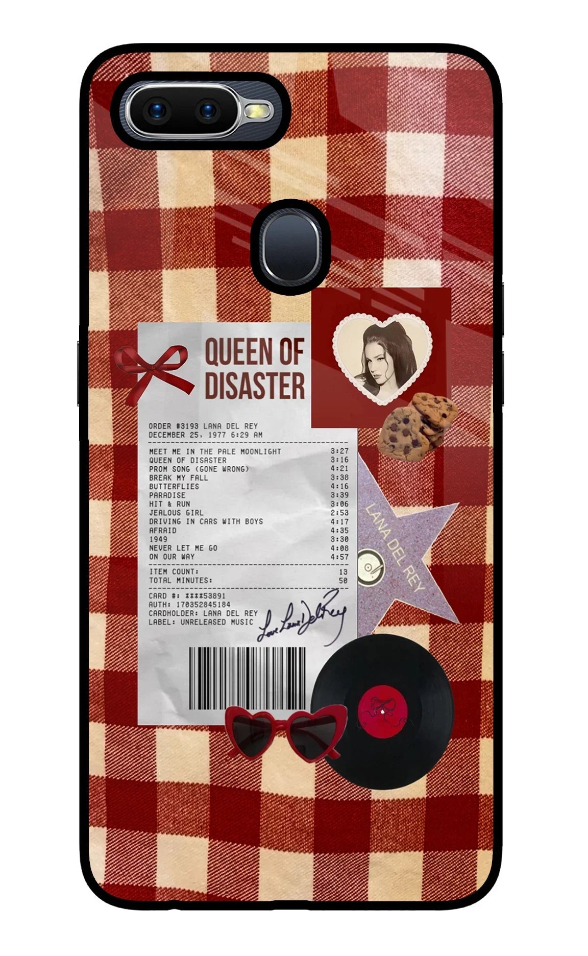 Queen of Disaster Oppo F9/F9 Pro Glass Case