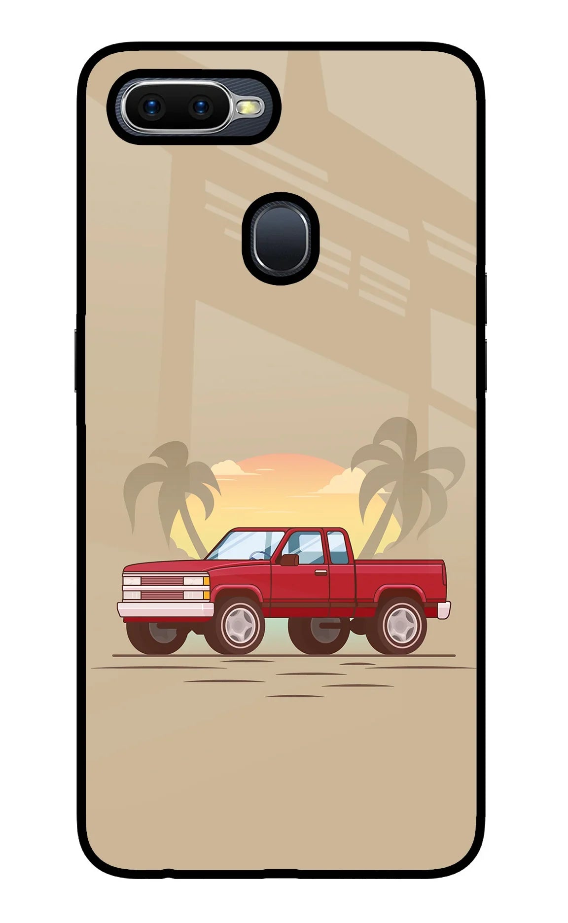 Desert Classic Drive Oppo F9/F9 Pro Glass Case