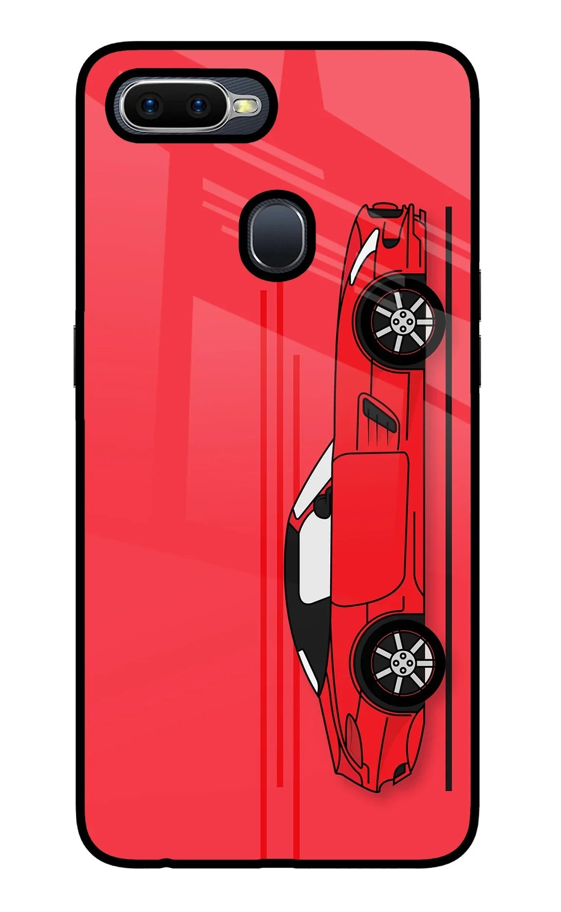 Red Velocity Oppo F9/F9 Pro Glass Case