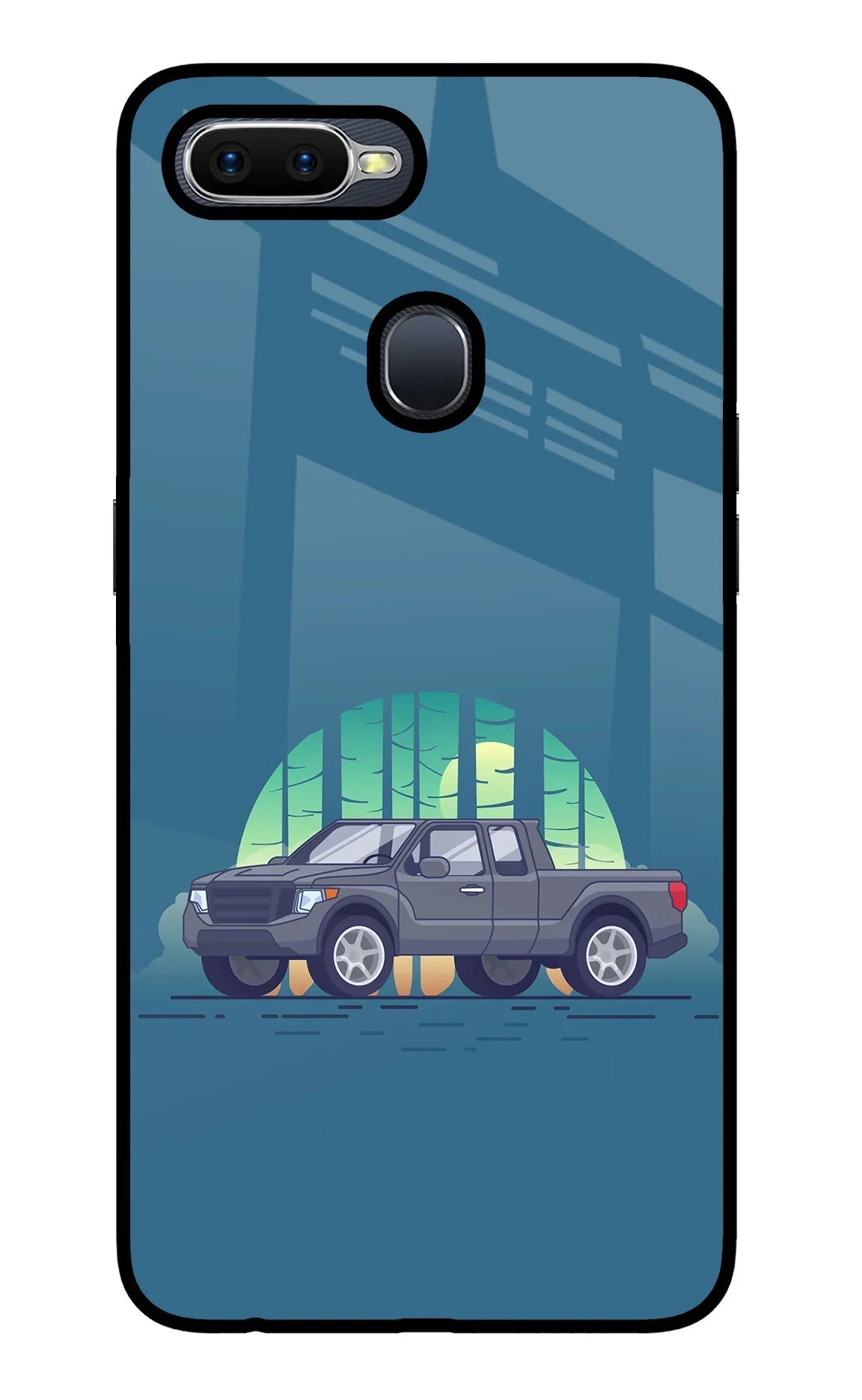 Retro Garage Vibe Oppo F9/F9 Pro Glass Case