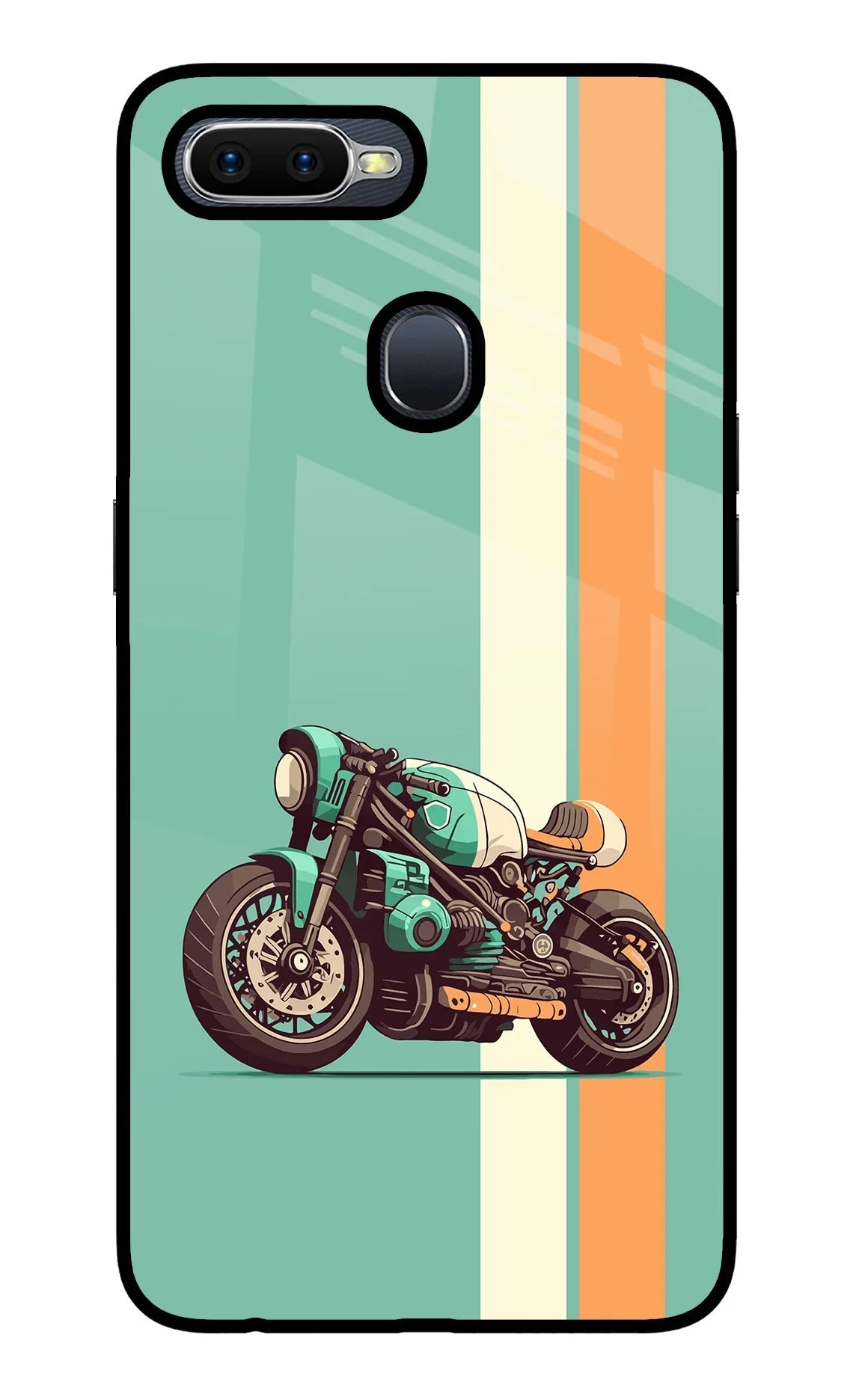 Striped Moto Drift Oppo F9/F9 Pro Glass Case