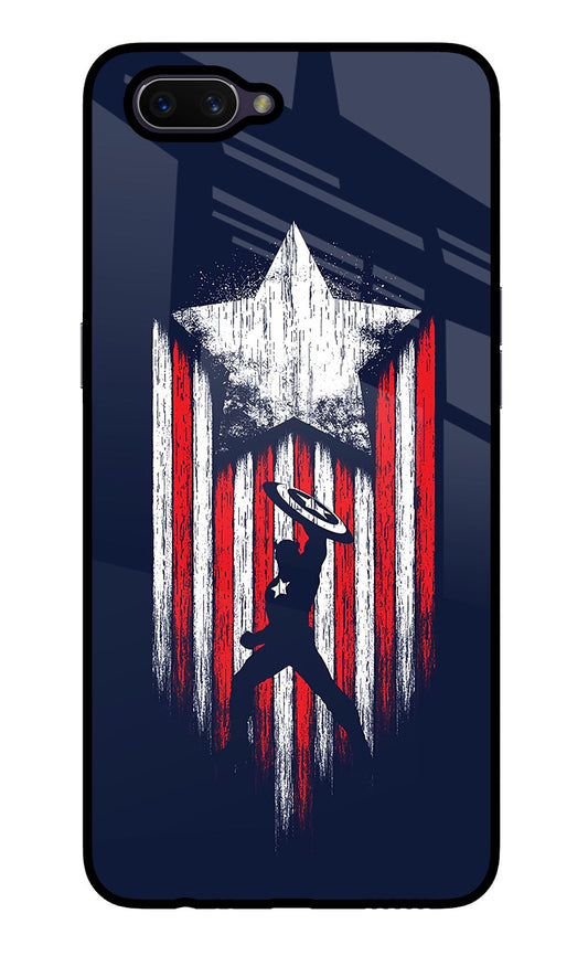 Captain America Marvel Art Oppo A3S Glass Case