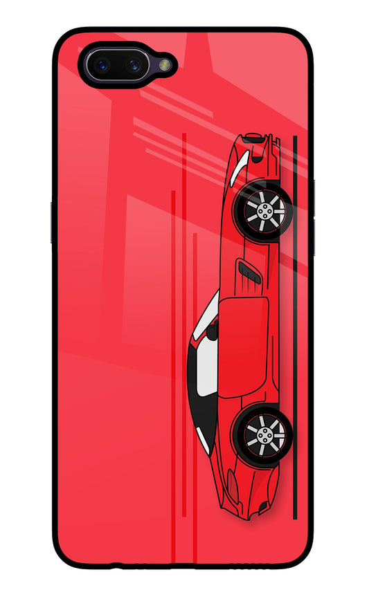 Red Velocity Oppo A3S Glass Case