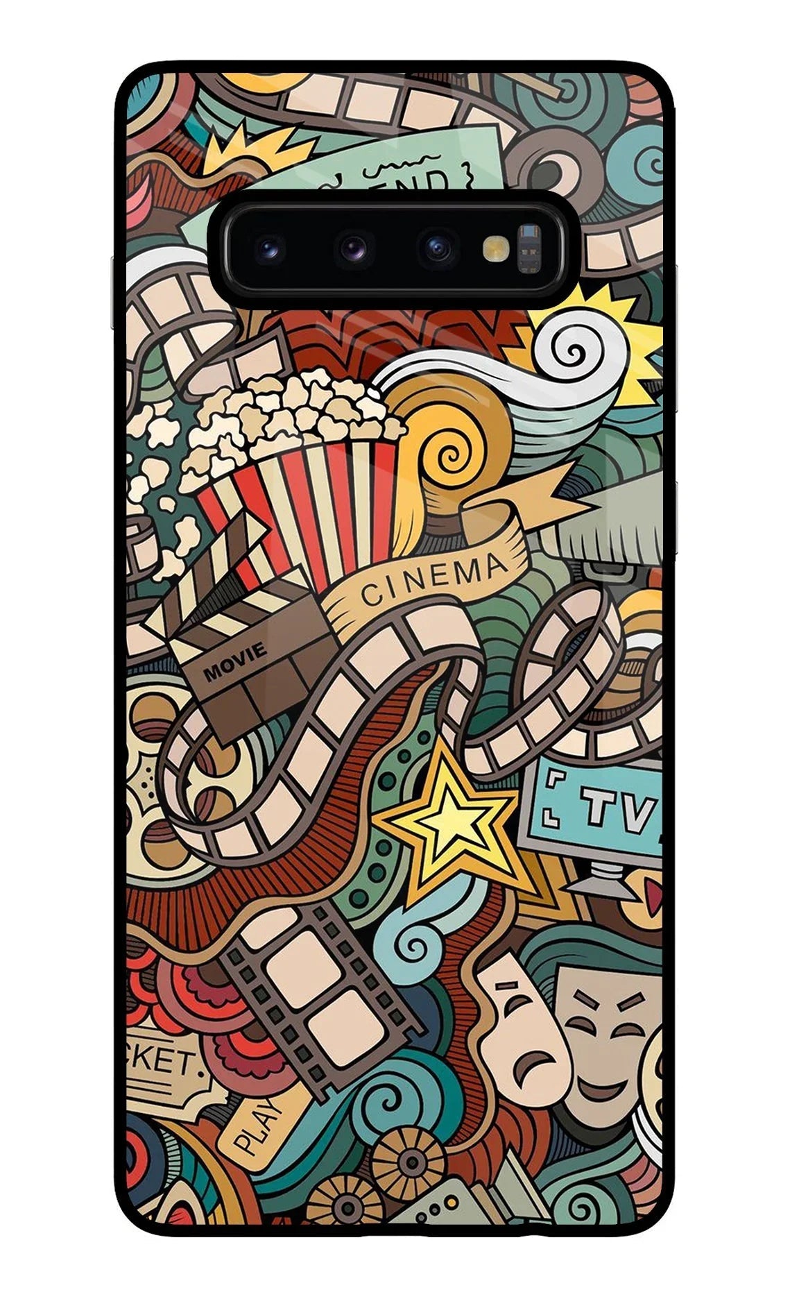 Cinema Abstract Samsung S10 Plus Glass Case