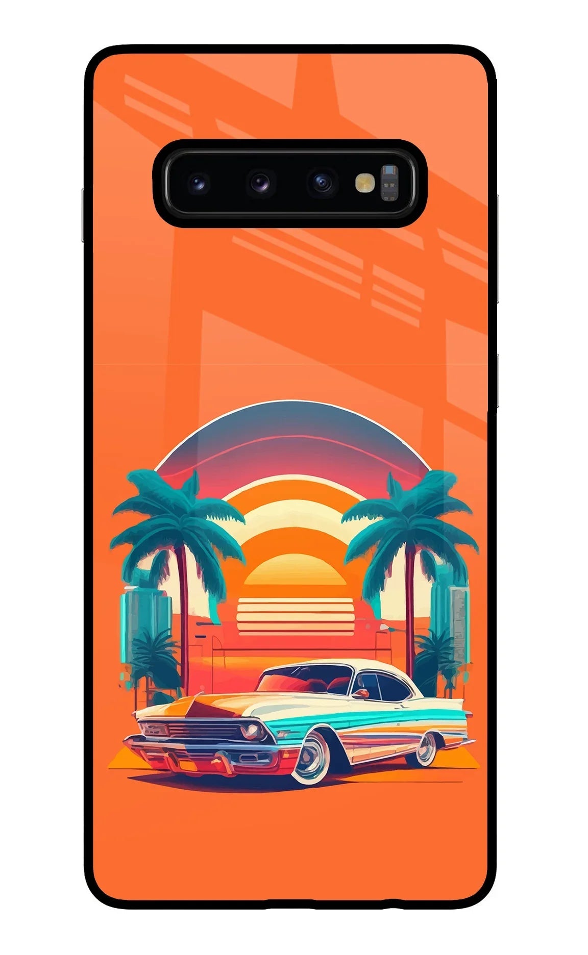Palm Drive 80s Samsung S10 Plus Glass Case