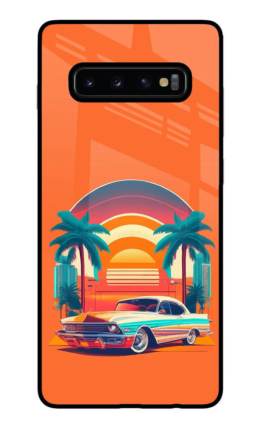Palm Drive 80s Samsung S10 Plus Glass Case