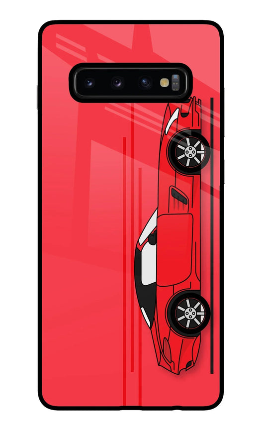 Red Velocity Samsung S10 Plus Glass Case