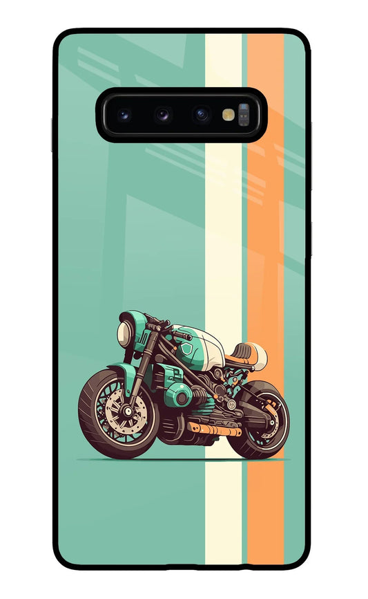 Striped Moto Drift Samsung S10 Plus Back Cover