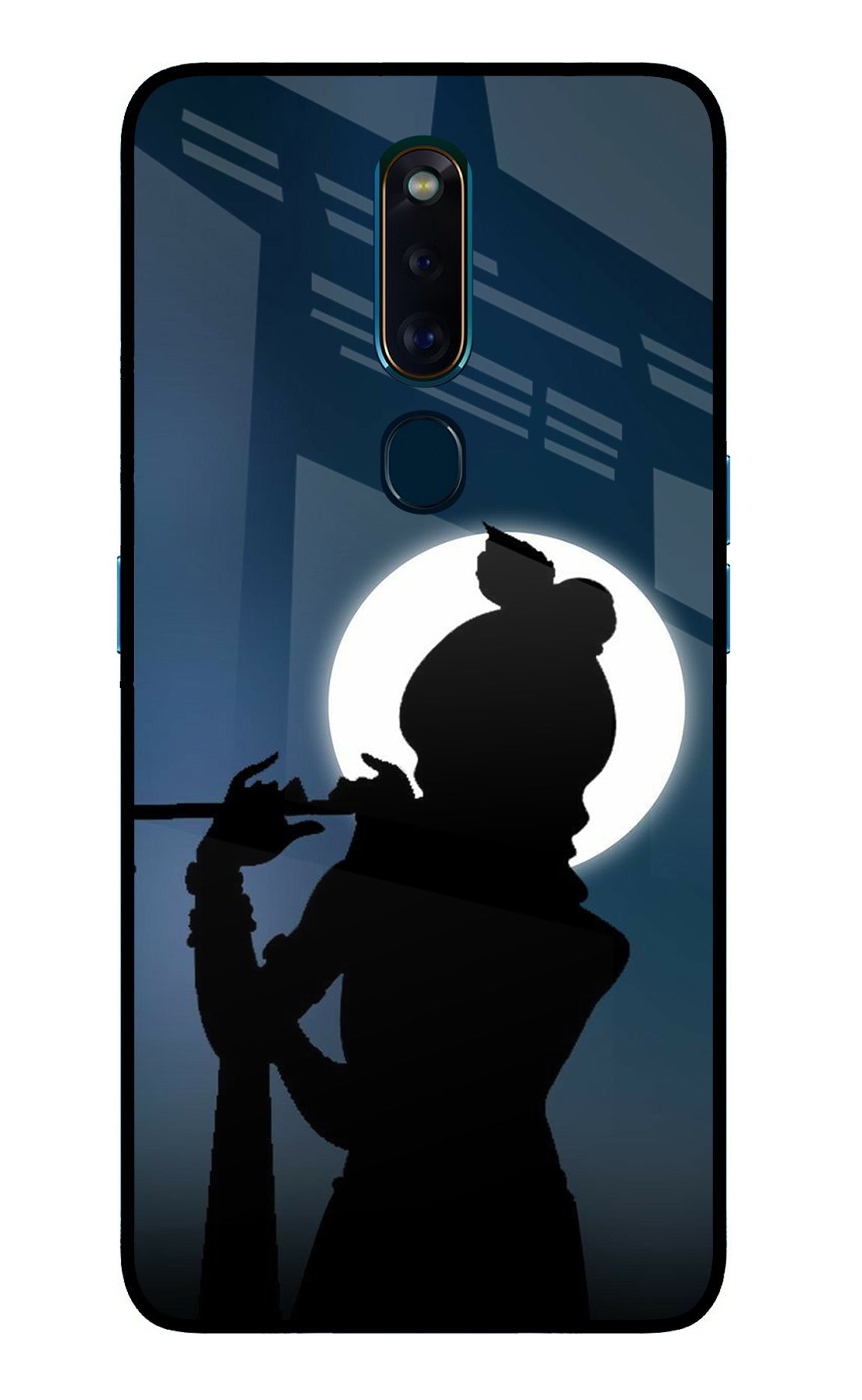Shri Krishna Silhouette Oppo F11 Pro Glass Case