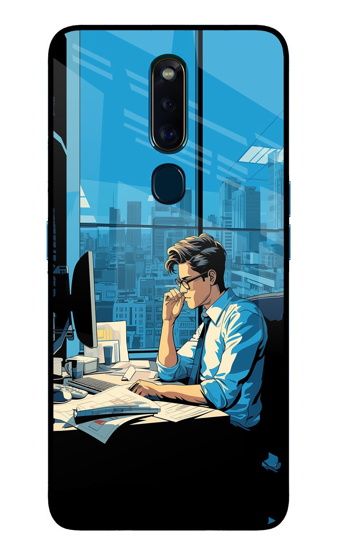 Focused Hustler (AI Generated) Oppo F11 Pro Glass Case