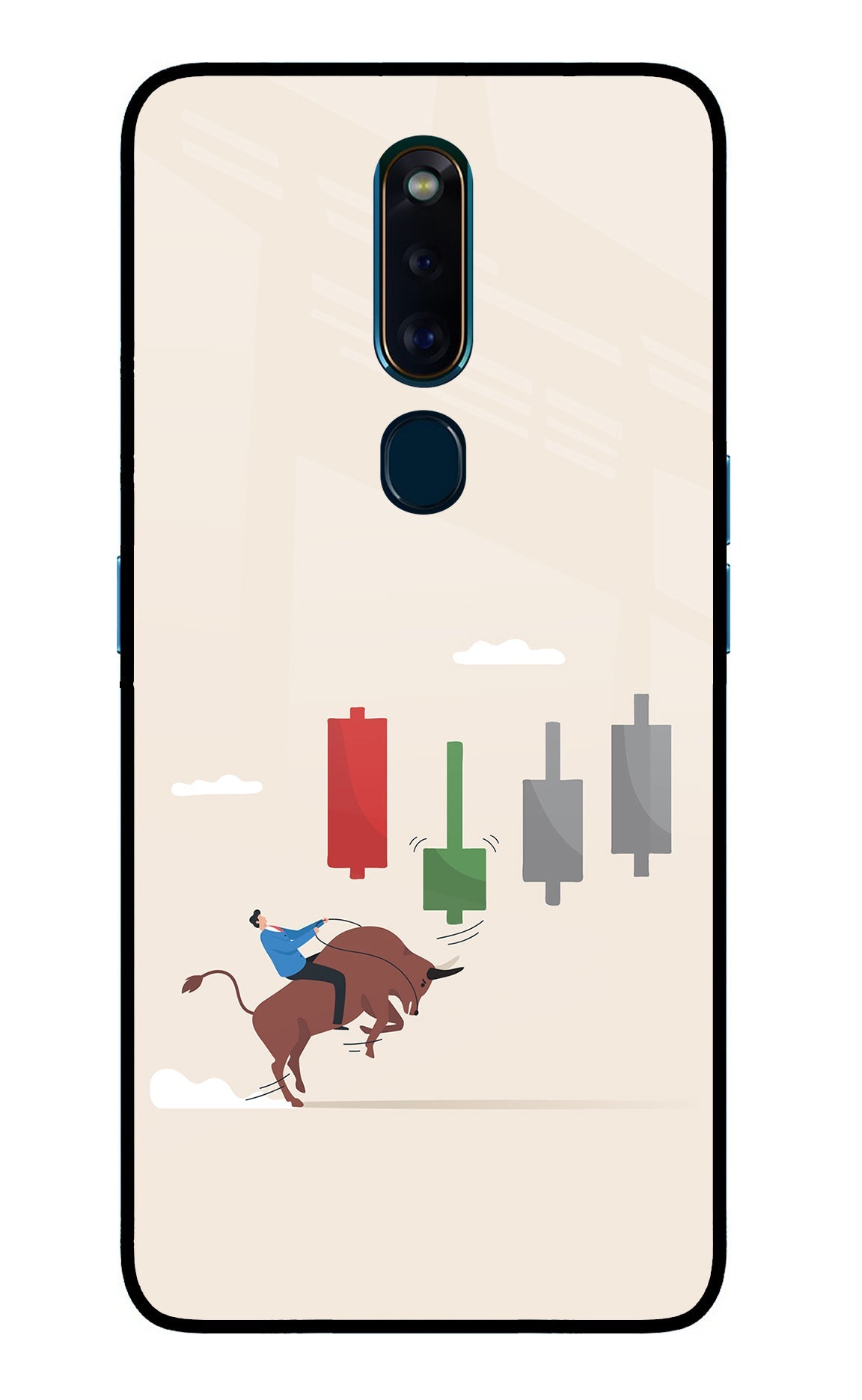 Bull Trading Momentum Oppo F11 Pro Glass Case