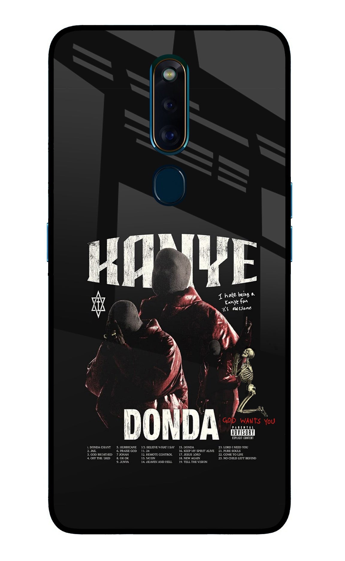 Donda Kanye West Oppo F11 Pro Glass Case