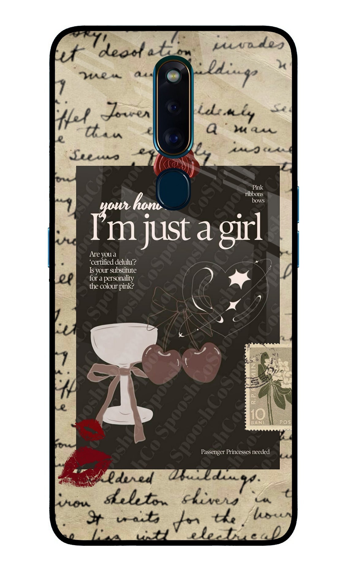 I am just a girl Oppo F11 Pro Glass Case