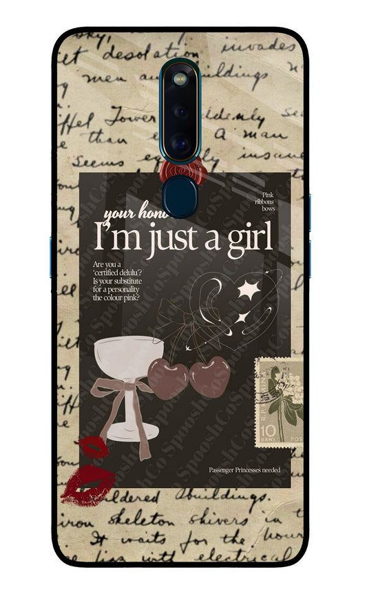 I am just a girl Oppo F11 Pro Glass Case