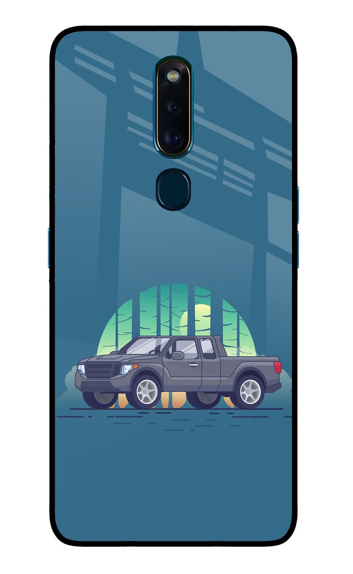 Retro Garage Vibe Oppo F11 Pro Glass Case