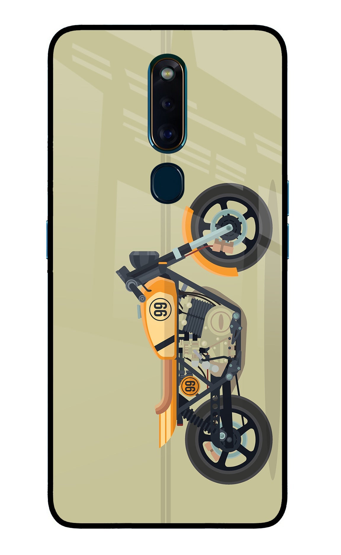 Vertical Speedster Oppo F11 Pro Glass Case