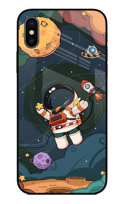 Cartoon Astronaut iPhone XS Back Cover