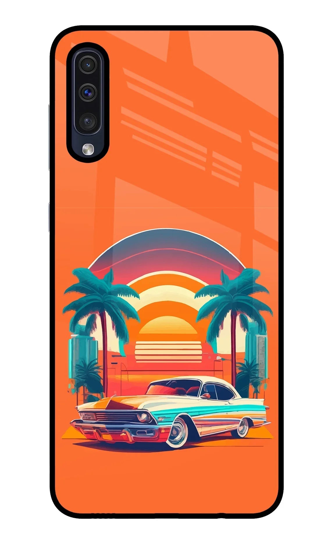 Palm Drive 80s Samsung A50/A50s/A30s Glass Case