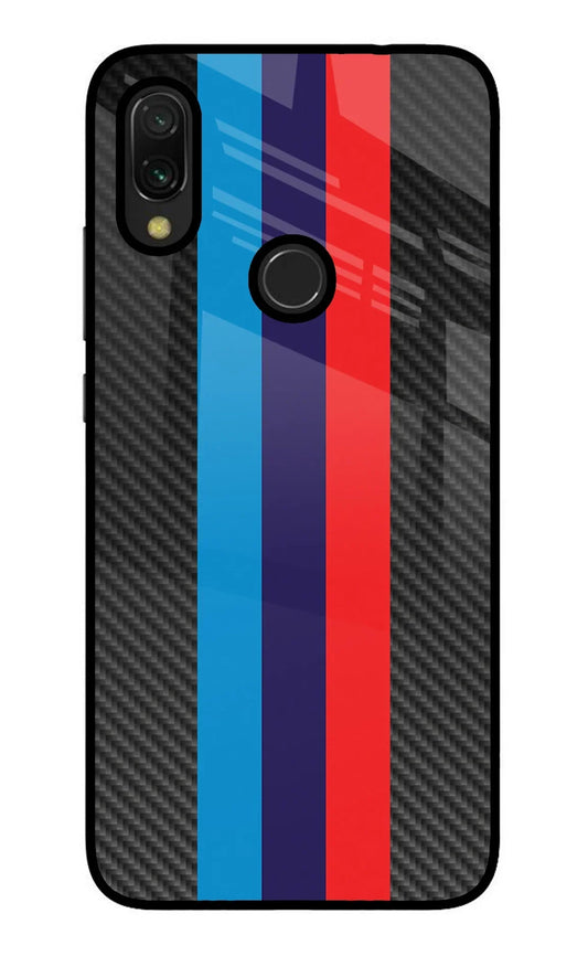 BMW Stripes Pattern Redmi 7 Glass Case