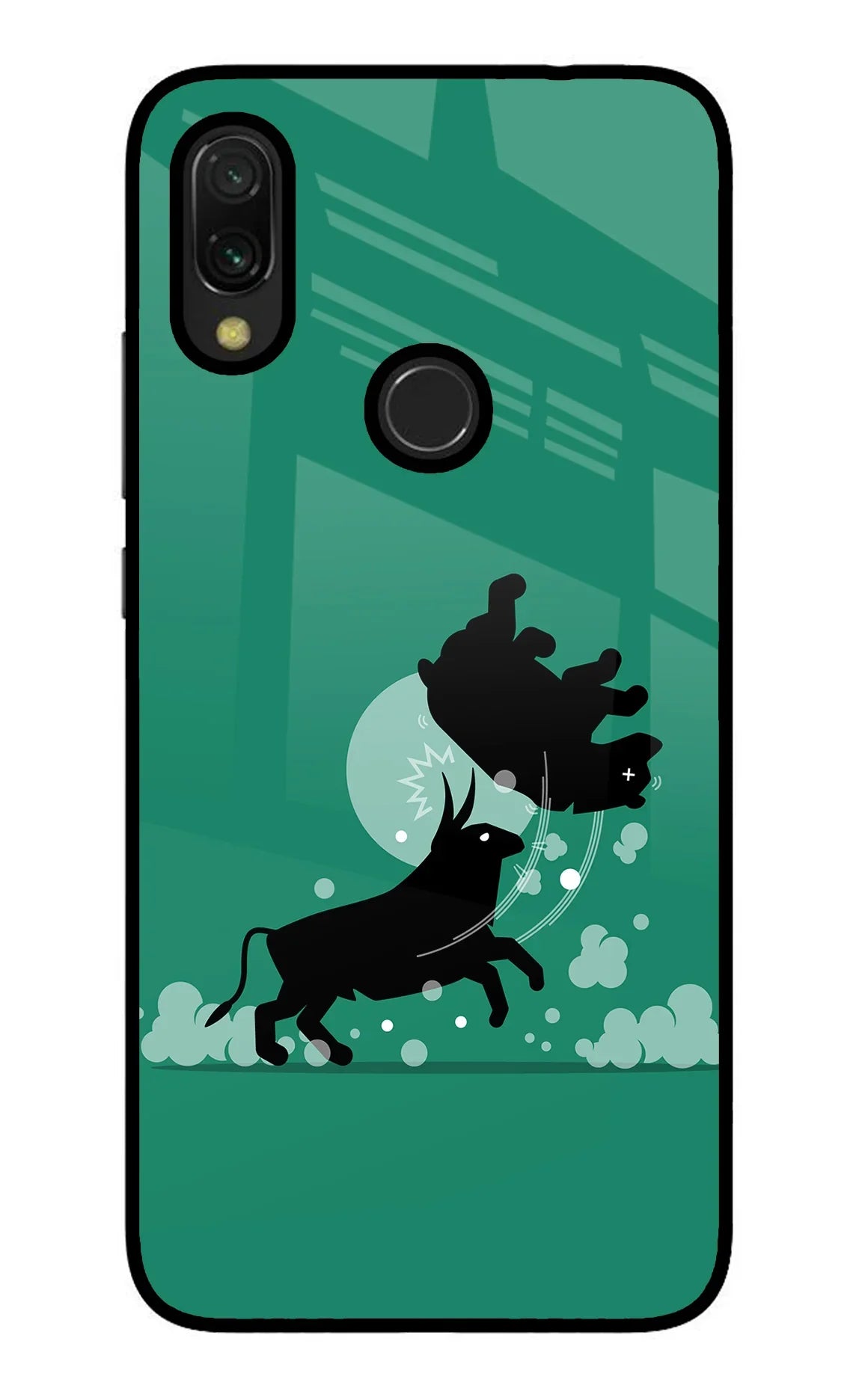 Bull Conqueror Redmi 7 Glass Case