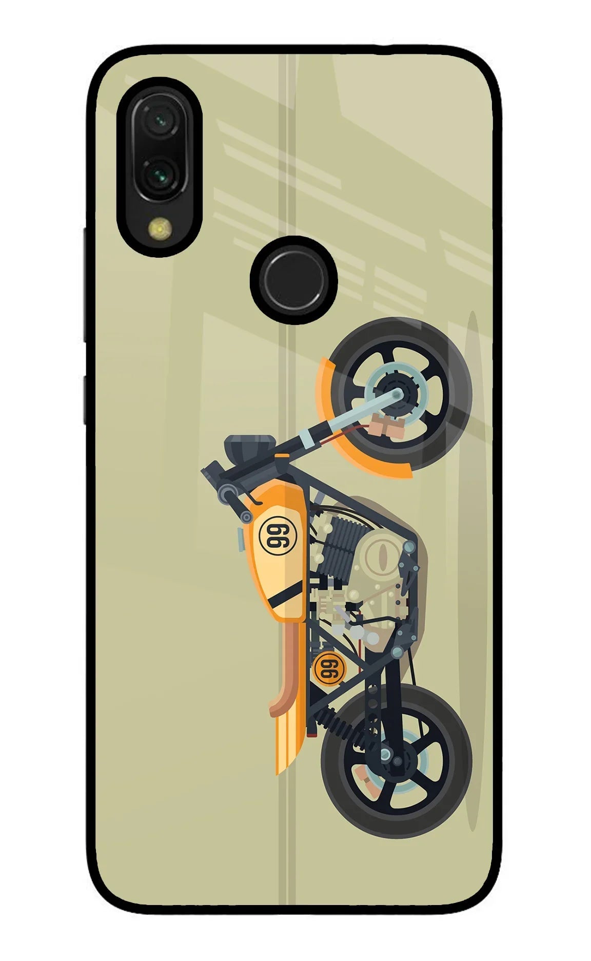 Vertical Speedster Redmi 7 Glass Case