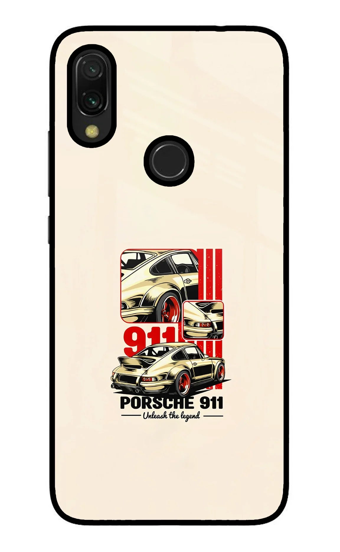 Classic Porsche 911 Redmi Y3 Glass Case