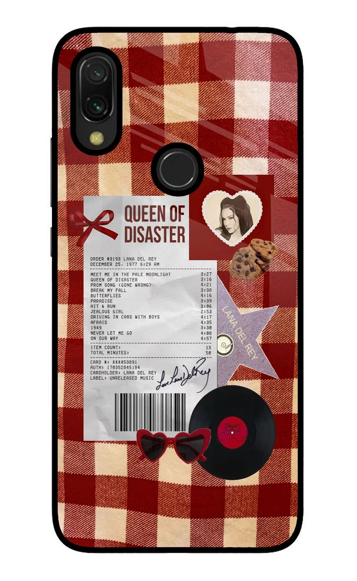 Queen of Disaster Redmi Y3 Glass Case