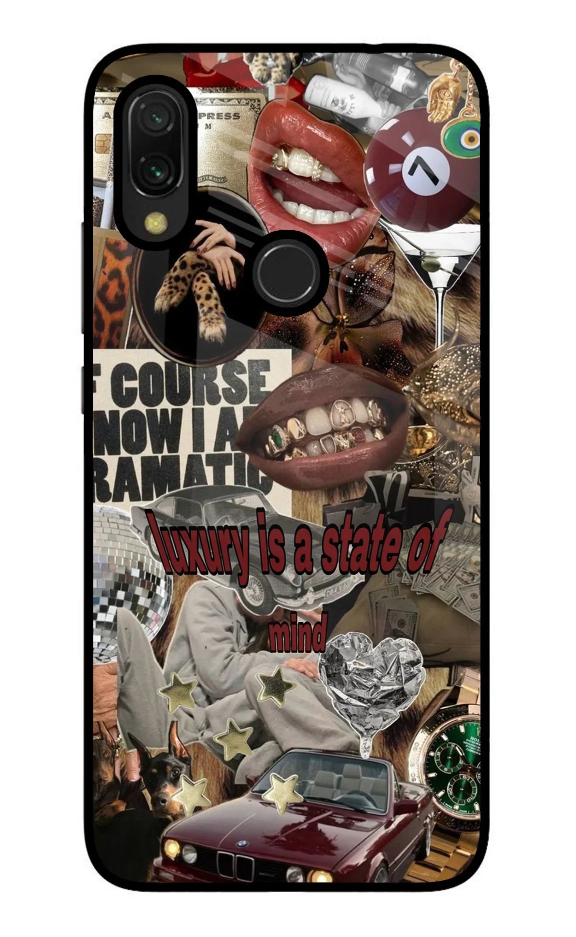 Luxury Redmi Y3 Glass Case