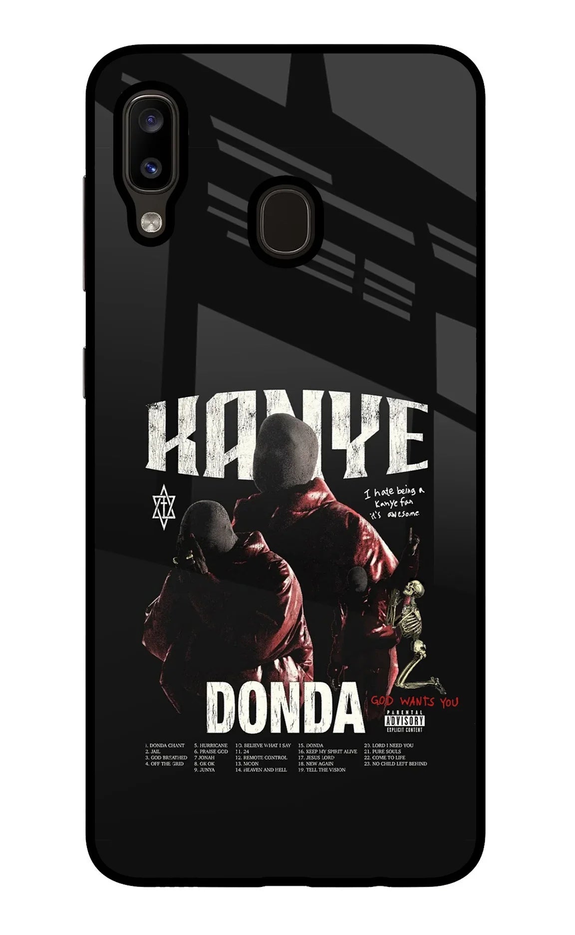 Donda Kanye West Samsung A20/M10s Glass Case
