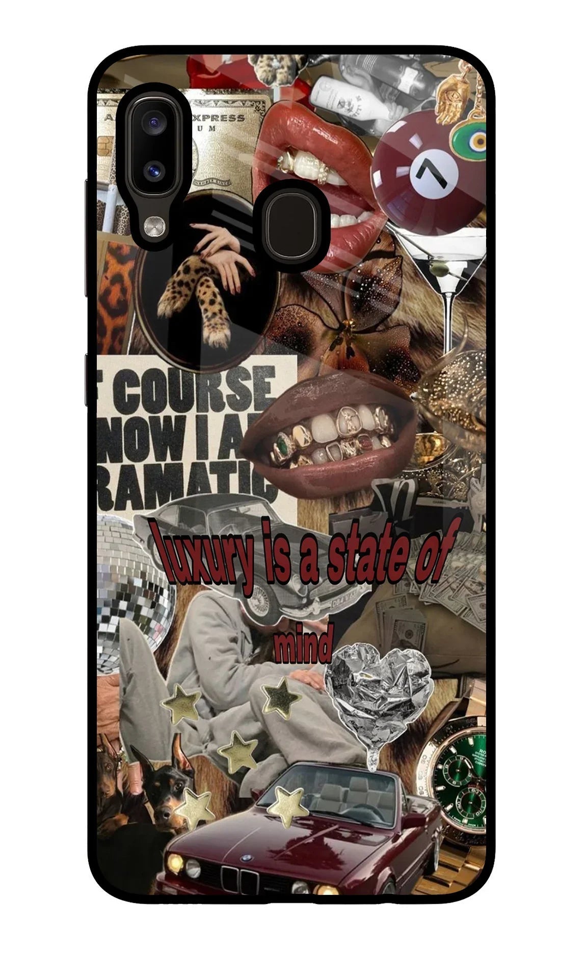Luxury Samsung A20/M10s Glass Case