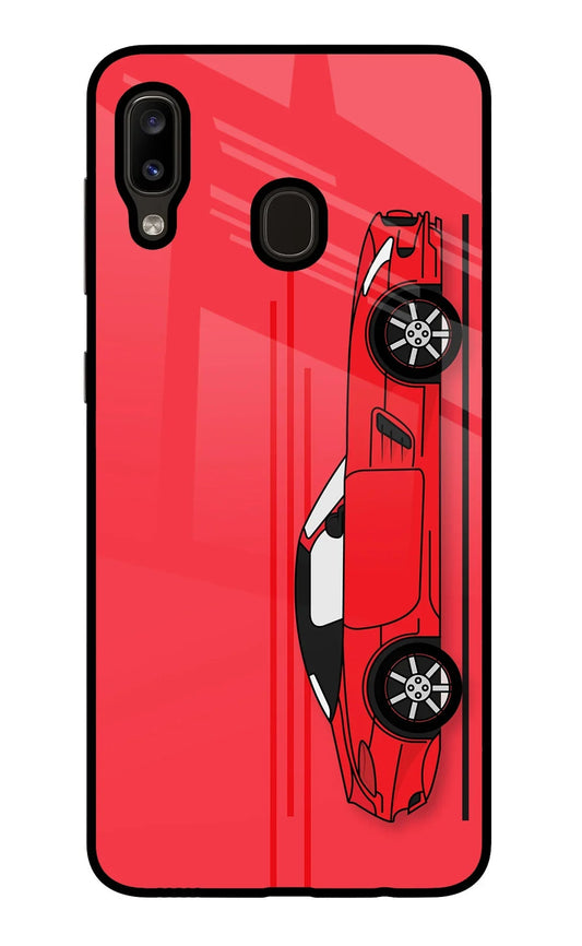 Red Velocity Samsung A20/M10s Glass Case