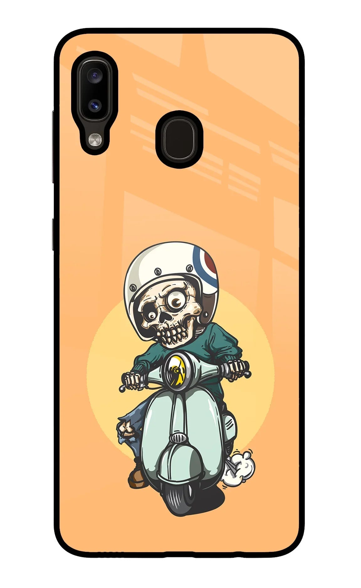Undead Biker Samsung A20/M10s Glass Case
