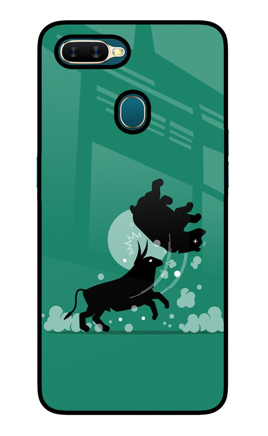 Bull Conqueror Oppo A7/A5s/A12 Glass Case