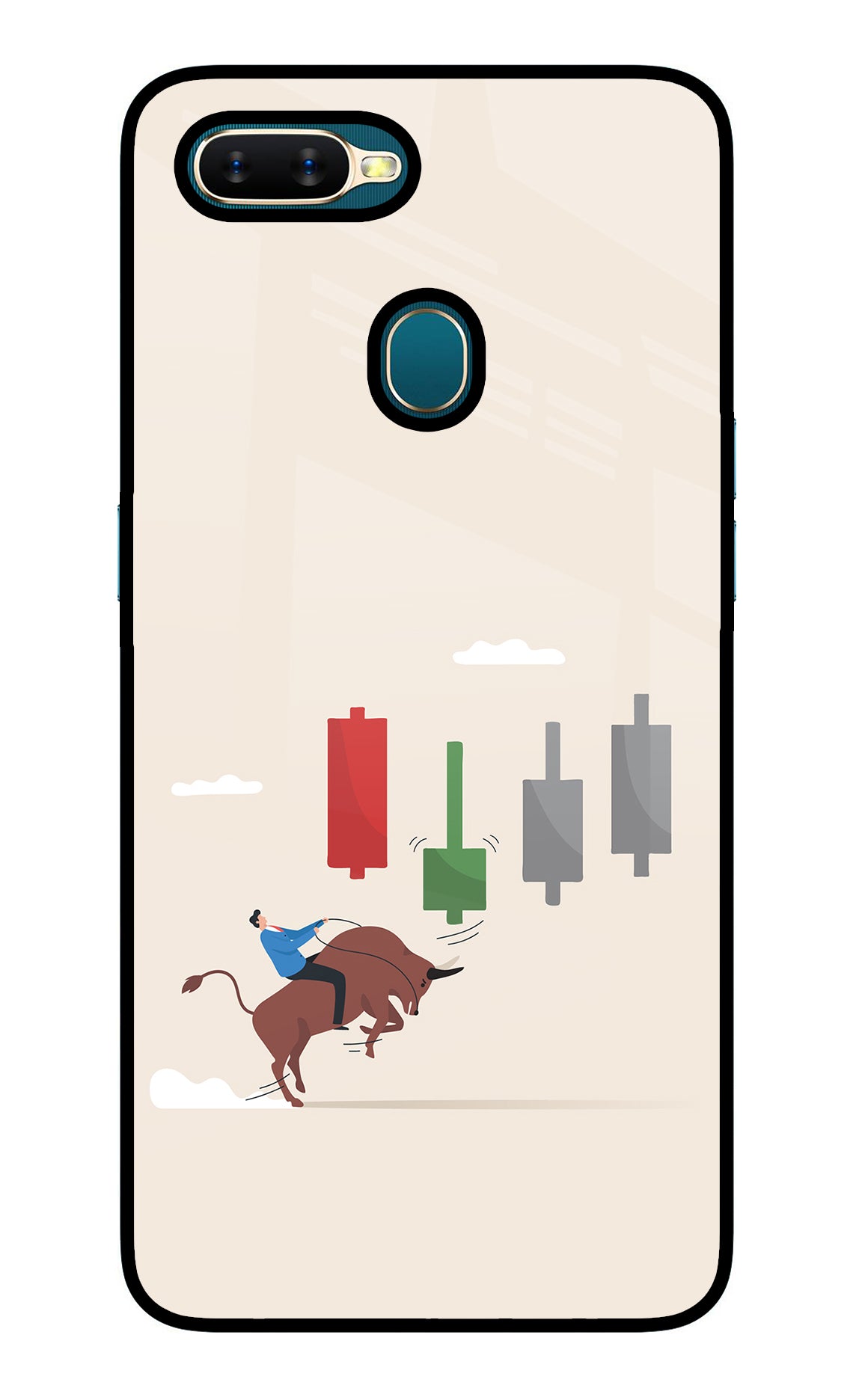 Bull Trading Momentum Oppo A7/A5s/A12 Glass Case
