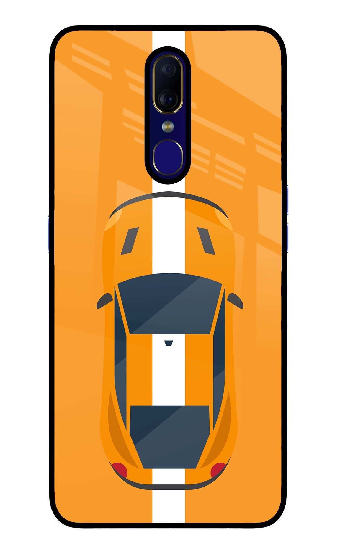 Highway Pursuit Oppo F11 Glass Case