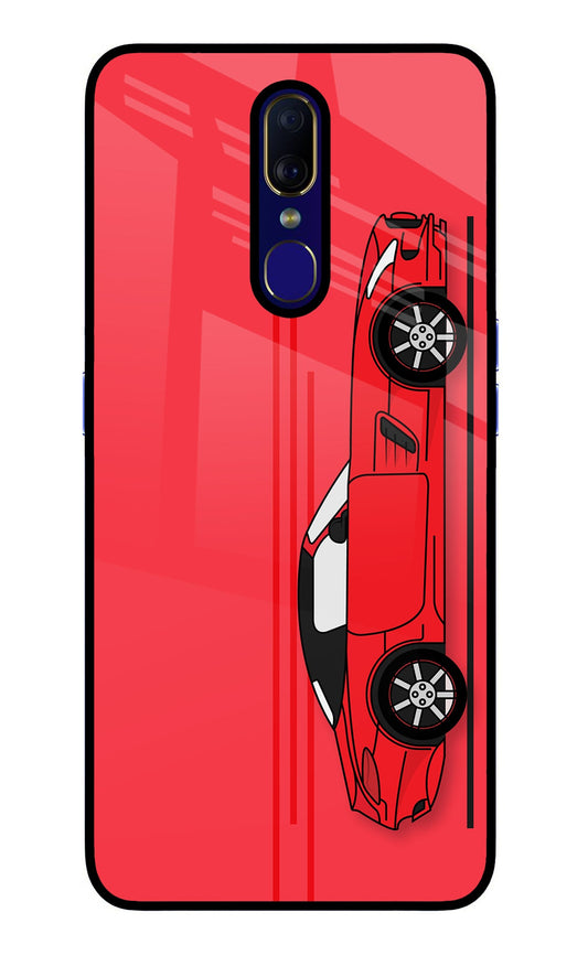 Red Velocity Oppo F11 Glass Case