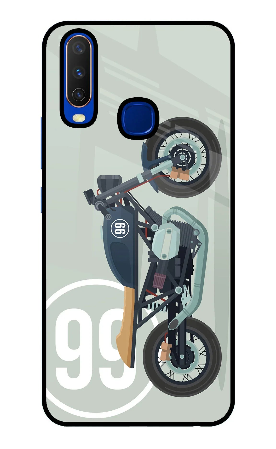 Classic Cafe Racer 99 Vivo Y15/Y17 Glass Case